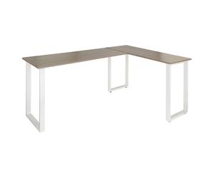 WORKSPACE BASIC I | 165x120 - Scrivania ad angolo Grigio / Bianco