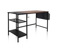 WORKSPACE H I | 120x60 - Scrivania Nero / Marrone