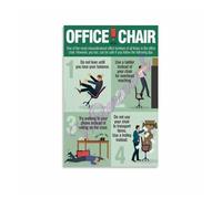 Workspace Wellness Poster Office Chair Safety and Best Practices Canvas Art Print for Study Room(Unframed,12x18inch(30x45cm))