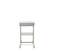 HJH Office 830021 Scrivania salvaspazio con Ruote WORKSTATION Scrivania Regolabile in Altezza, Tavolo da Lavoro Mobile, Standing Desk per Ufficio