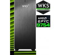 Workstation computer wks119 (doppia) amd epyc 9754 (256 core),384gb...