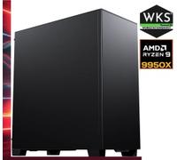 Workstation computer wks823 ryzen 9 9900x (12 core),32gb ddr5,ssd 1...