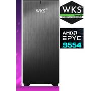 Workstation computer wks983 (singola) amd epyc 9554 (64 core),128gb...