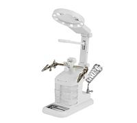 Workstation per Saldatore Elettrico USB, 10 Luci LED, 3 Lenti di Ingrandimento, Clip per Scheda, Base, Clip a Coccodrillo, Mini Custodie per Attrezzi, per Saldatura, Progetti Fai