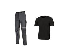 WORKWEAR KIT 2 T-SHIRT+ PANTAL BLACK/GREY TG M- 1,0 confezione