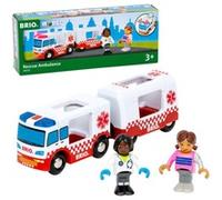 Brio world - ambulanza di soccorso 36035 | accessori per set di trenini per bambini dai 3 anni in su
