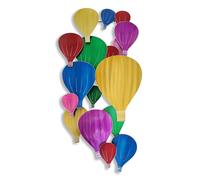 World Art Mongolfiere Quadri e sculture in Metallo, Multicolore, H92 x L48 x S5,5 cm
