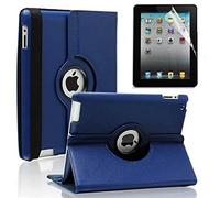 World Biz - Custodia a portafoglio per iPad Mini 5 Mini 4, antiurto, in pelle PU, rotazione a 360°, con funzione di supporto pieghevole, per Apple iPad Mini 4, colore: blu scuro