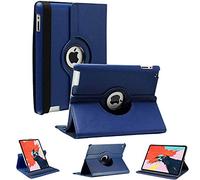 World biz Custodia in pelle con supporto girevole a 360° per iPad Air 3 2019 di terza generazione e iPad Pro 10.5 2017, cover con accensione e spegnimento automatico A1701/A1709 (blu navy)
