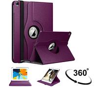 World Biz Custodia rotante per iPad Mini 1, Mini 2 e mini 3-7,9 pollici (2012, 2013, 2014) rotazione a 360° antiurto in pelle PU custodia a libro con funzione sleep/wake automatica (viola)