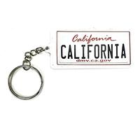 World By Shotglass California Targa Targa Alluminio Ultra-Sottile Rettangolare Souvenir Portachiavi 2.5 "X 1.25" x 0.25", Multicolore, 2.5" X 1.25"x 0.06"