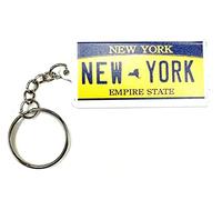 World By Shotglass New York Empire State Targa in alluminio ultra-sottile rettangolare souvenir portachiavi 6,3 x 3,2 x 0,2 cm, Multicolore, 2.5" X 1.25"x 0.06"
