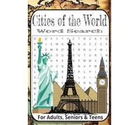 World Cities Word Search Puzzle Book: Word Searches with Easy to Read Print about Word Cities, Famous Cities, City Capitals and More | 6x9 inches, 110 ... Gift for Vacations, Holidays and Free Times