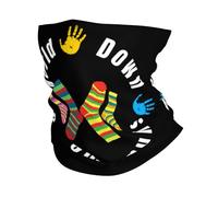 World Do-Wn Syndrome Day Lavabile Sciarpa A Mezza Faccia Traspirante Sciarpa A Tubo Ghetta da Collo per Adulto Donna Arrampicata