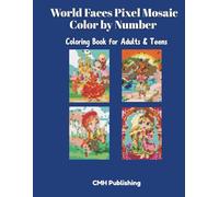 World Faces Pixel Mosaic Color by Number Coloring Book for Adults & Teens: 30 International Portraits, 48-Color Palette, Detailed Tile Art, Stress ... Reveal Your Creativity One Pixel at a Time