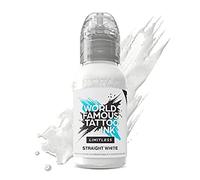 World Famous Limitless Tattoo Ink, Vegan Professional Premium Permanent Tattooing Inks, Straight White, 30 ml