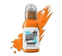 World Famous Tattoo Ink Limitless - arancione chiaro 1 - colore professionale per tatuaggi - conforme a REACH - 30 ml