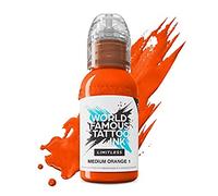 World Famous Tattoo Ink Limitless - Medium Orange 1 - Colore professionale per tatuaggi - REACH conforme - 30 ml