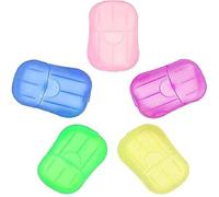 World Flow Exports Fogli usa e getta sapone mini sapone di carta portatile || strisce di sapone di carta per lavare le mani da viaggio || multicolore (confezione da 1)