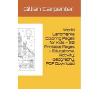 World Landmarks Coloring Pages for Kids - 20 Printable Pages - Educational Activity, Geography, PDF Download