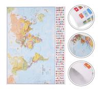 World Map Canvas Flags Poster for School Classroom Cartina Del Mondo Mappe