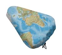 World Map - Coprisedile per bici da uomo e donna, idrorepellente, cuscino regolabile per bicicletta, per ciclismo all'aperto