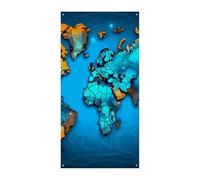 World Map Door Cover Banner 90x180cm Festone Festone Stagionale Cartello di Benvenuto Decorazione Verticale Porta Appeso Per Portico Ingresso Giardino Decor