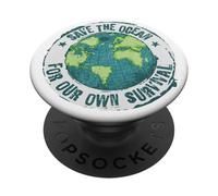 World Ocean Day. Our Power, Our Planet. Save Earth. Nature PopSockets PopGrip Adesivo