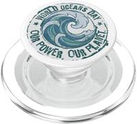 World Ocean Day. Our Power, Our Planet. Save Earth. Nature PopSockets PopGrip per MagSafe