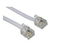 World of Data - Cavo ADSL da 15 m - Cavo Internet a Banda Larga per Modem Router RJ11 - Pin di Contatto placcati in Oro