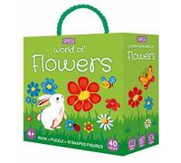 World of flowers. Q-box. Con 10 figure sagomate. Con puzzle