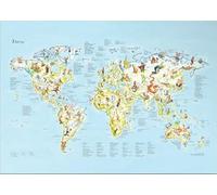 World of Golf Wall Map - Hand Drawn Poster of The World's Best Golf Courses