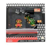 World of Nintendo - Set di 2 action figure classiche Mario vs Bowser a 8 bit