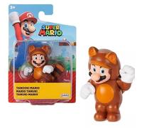 World of Nintendo Super Mario Bros, statuetta snodata 6,3 cm Tanooki Mario Mario