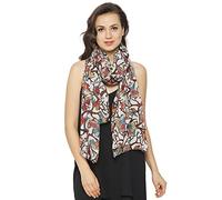 World of Shawls - Sciarpa lunga da donna, stile celebrità, stile maxi Gufo color panna. 100 cm x 180 cm
