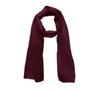 World of Shawls Sciarpe in chiffon per feste di nozze occasioni speciali da donna sciarpa collo tinta unita morbido copricapo ragazze velato avvolgere 45 x 160 cm, Bordeaux, 90 x 190 Cms