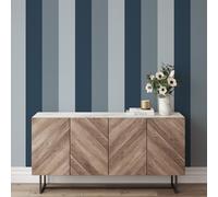 World of Wallpaper Righe Parati Orizzontale Verticale AF0021 Blu/Blu Scuro /