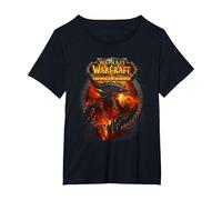 World of Warcraft Cataclysm Deathwing The Destroyer Logo Maglietta, Donna Plus-Size, Nero, 4X