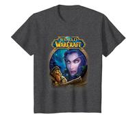 World of Warcraft Epic Tyrande Whisperwind Big Chest Poster Maglietta, Bambini, Grigio Scuro, 2 Anni