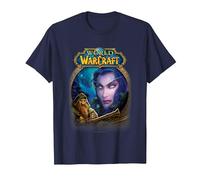 World of Warcraft Epic Tyrande Whisperwind Big Chest Poster Maglietta, Uomo, Navy, 6XL