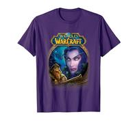 World of Warcraft Epic Tyrande Whisperwind Big Chest Poster Maglietta, Uomo, Viola, 3XL