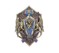Nemesis Now World of Warcraft Alliance - Targa da parete 30 cm, colore blu, prodotto ufficiale World of Warcraft, ornamento da appendere alla parete, pezzo da esposizione, realizzato in resina di alta