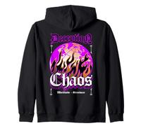 World on Fire x Deception Chaos Old English x Streetwear Felpa con Cappuccio