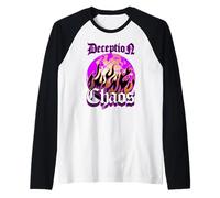 World on Fire x Deception Chaos Old English x Streetwear Maglia con Maniche Raglan