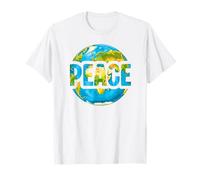 World Peace On Earth Conscious Humanity Love Kindness Earth Maglietta