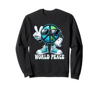 World Peace On Earth Global Love Peace Sign - Sneaker da Sole Felpa