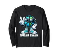 World Peace On Earth Global Love Peace Sign - Sneaker da Sole Maglia a Manica