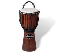 World Rhythm Djembe - Tamburo da 40 cm con testa sintetica da 8", intagliato a mano, stile africano, per artisti, circoli, scuole, laboratori di gruppo