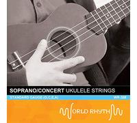 World Rhythm - Set Di Corde per Ukulele Soprano, In Nylon