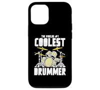 World’s #1 Coolest Drummer Vintage Drum Kit Retro Percussion Custodia per iPhone 12/12 Pro